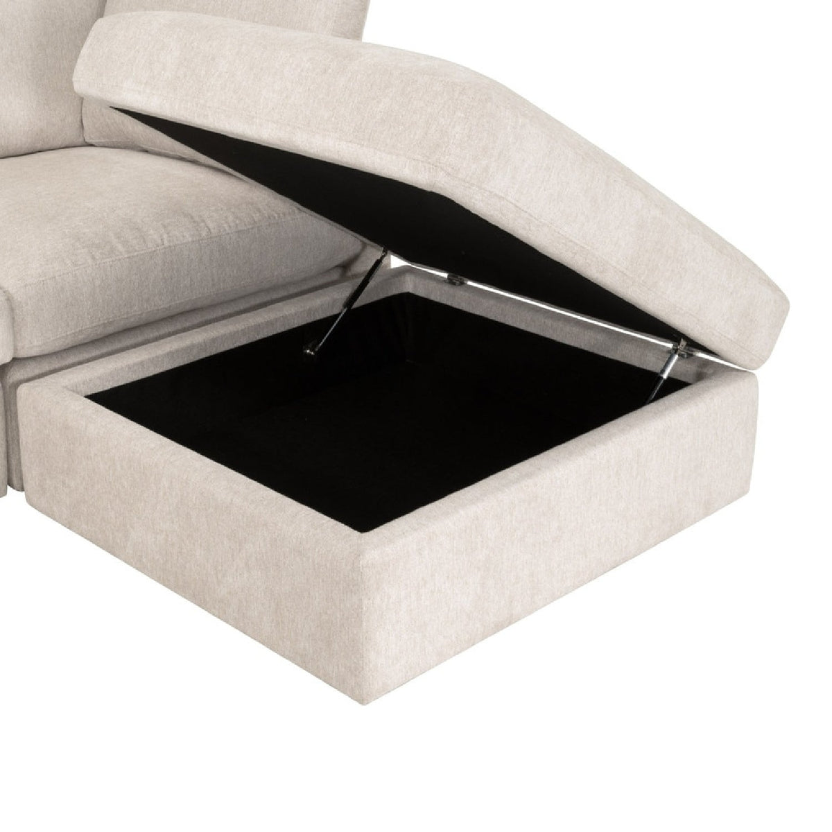 Modern European furniture - Cream Modular Storage Ottoman - www.oroa.com