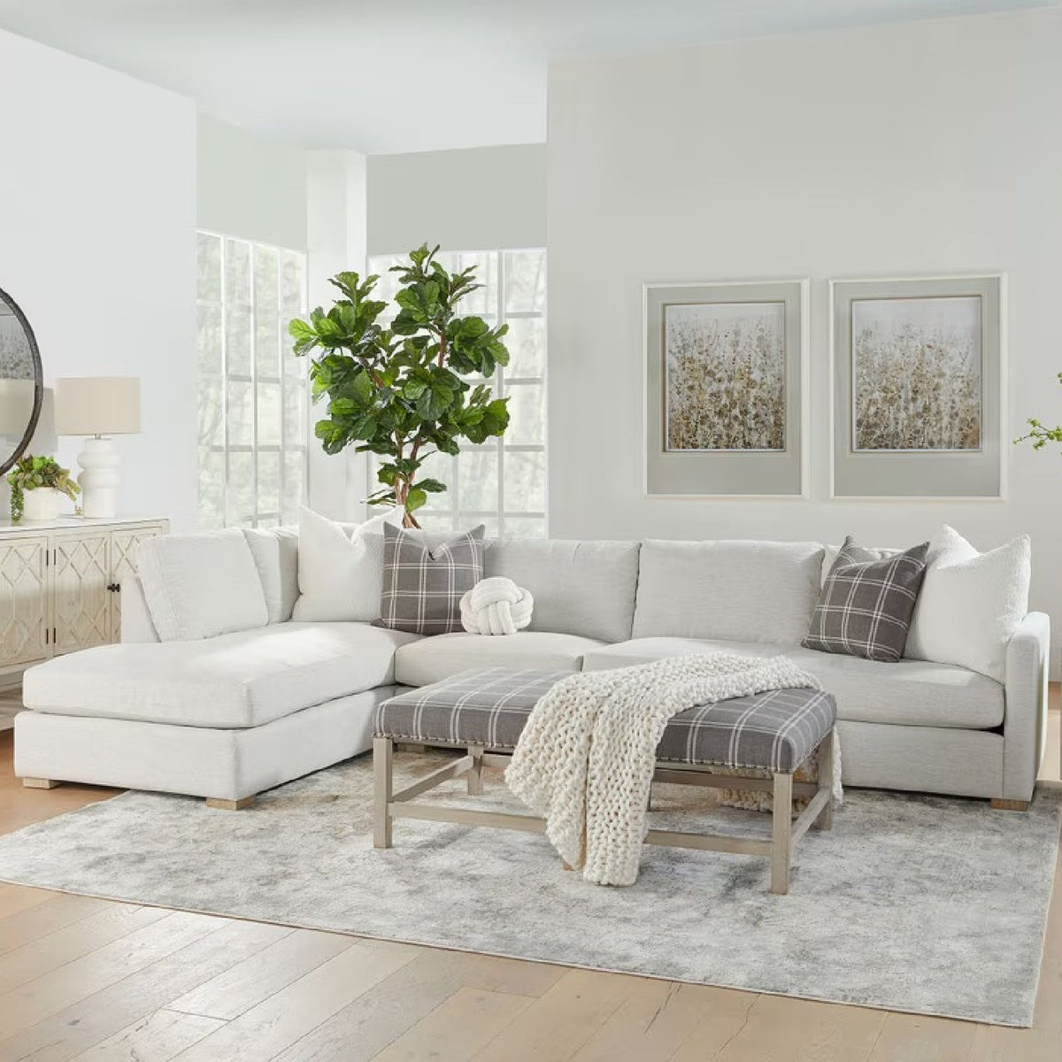 Gray Modular 2-Seater Sofa | Living Essentials Clara