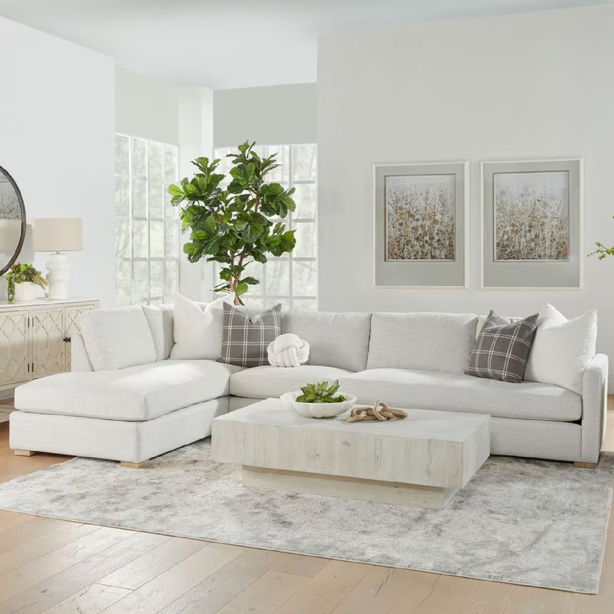Gray Modular Chaise Lounge | Living Essentials Clara