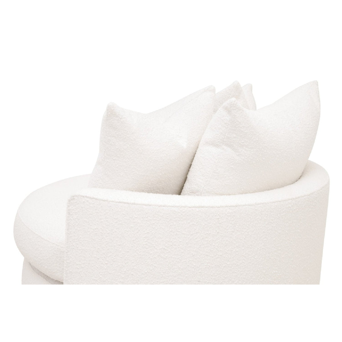 Round Petite Swivel Sofa | Living Essentials Lourne