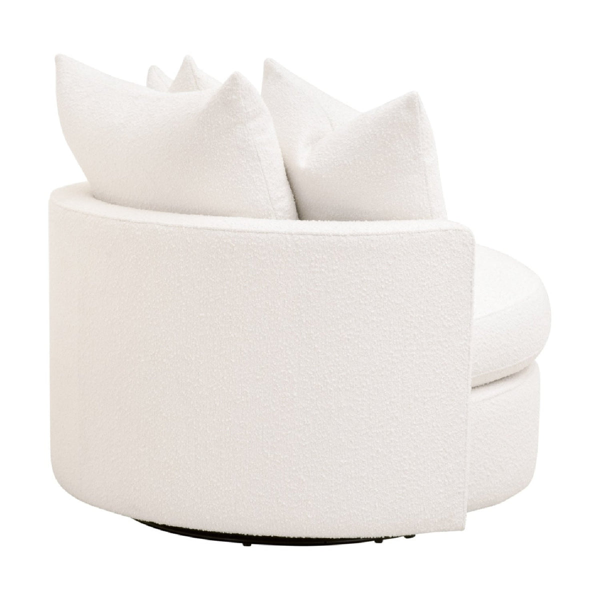 Round Petite Swivel Sofa | Living Essentials Lourne