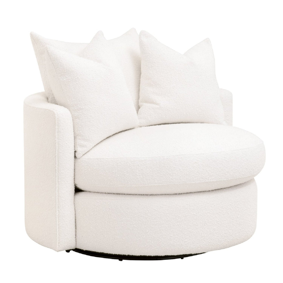 Round Petite Swivel Sofa | Living Essentials Lourne