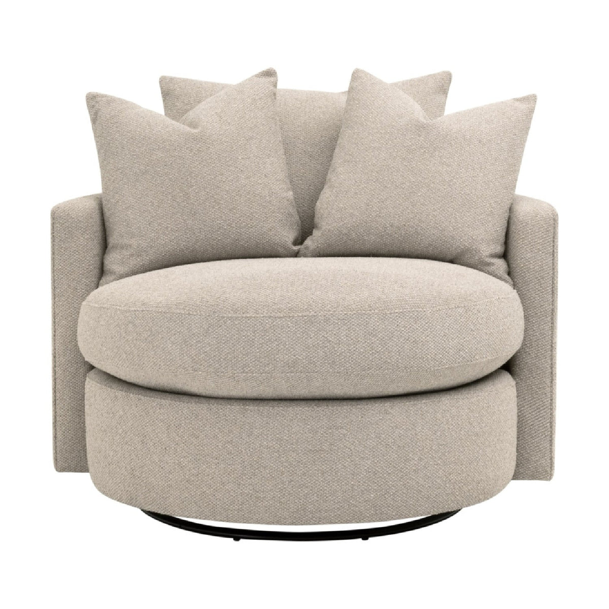Round Petite Swivel Sofa | Living Essentials Lourne