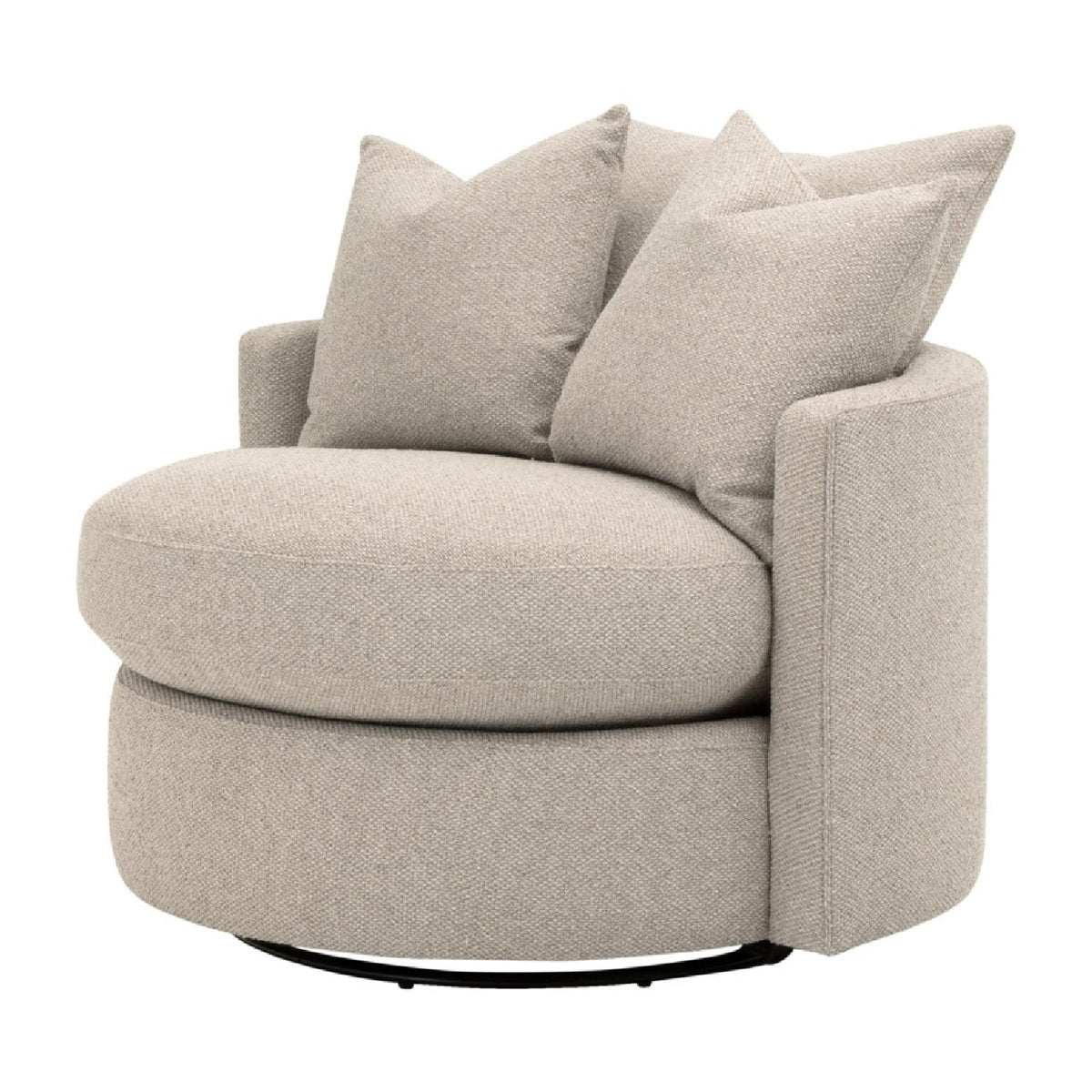 Round Petite Swivel Sofa | Living Essentials Lourne