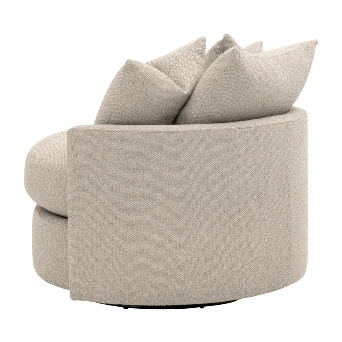 Round Petite Swivel Sofa | Living Essentials Lourne
