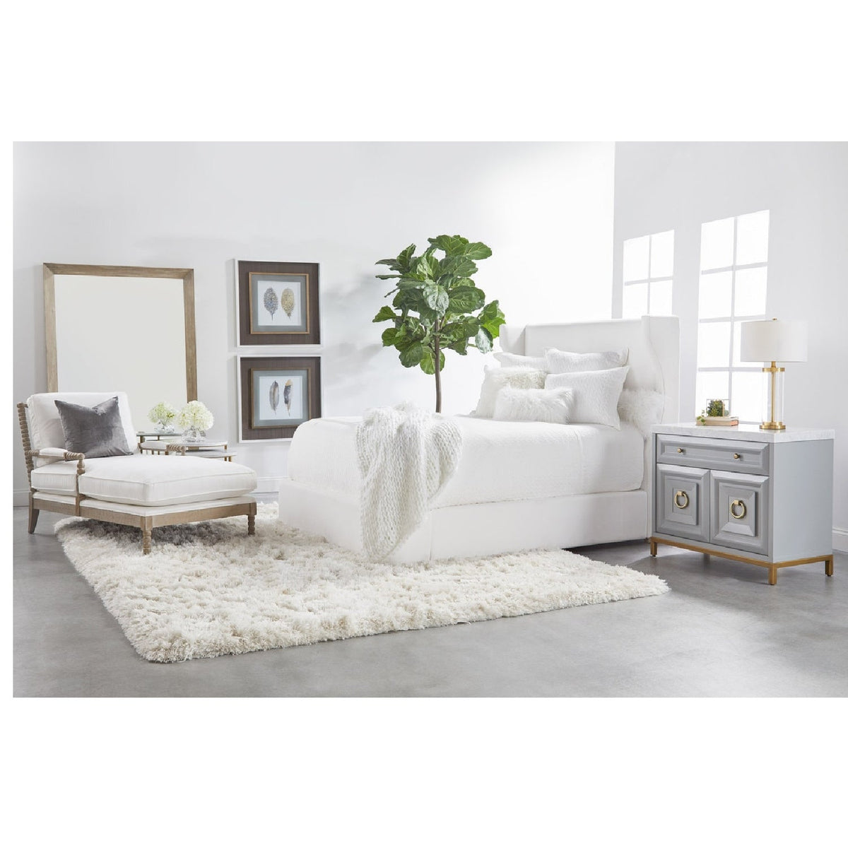 Gray Oak Chaise Lounge | Living Essentials Rouleau
