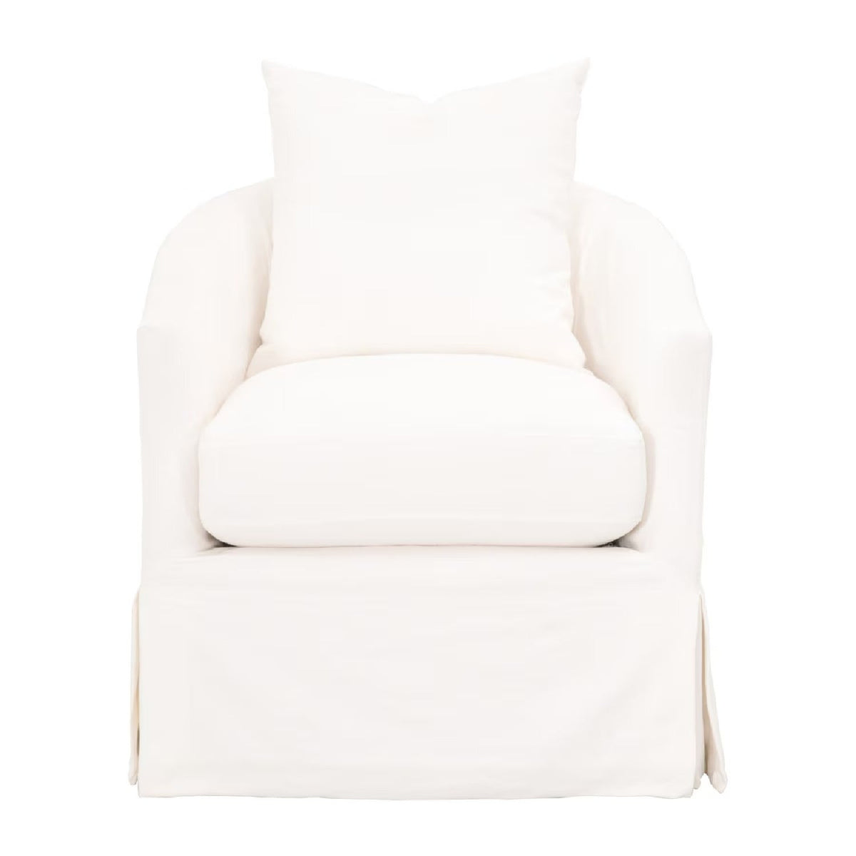 Skirted Swivel Club Chair | Living Essentials Faye