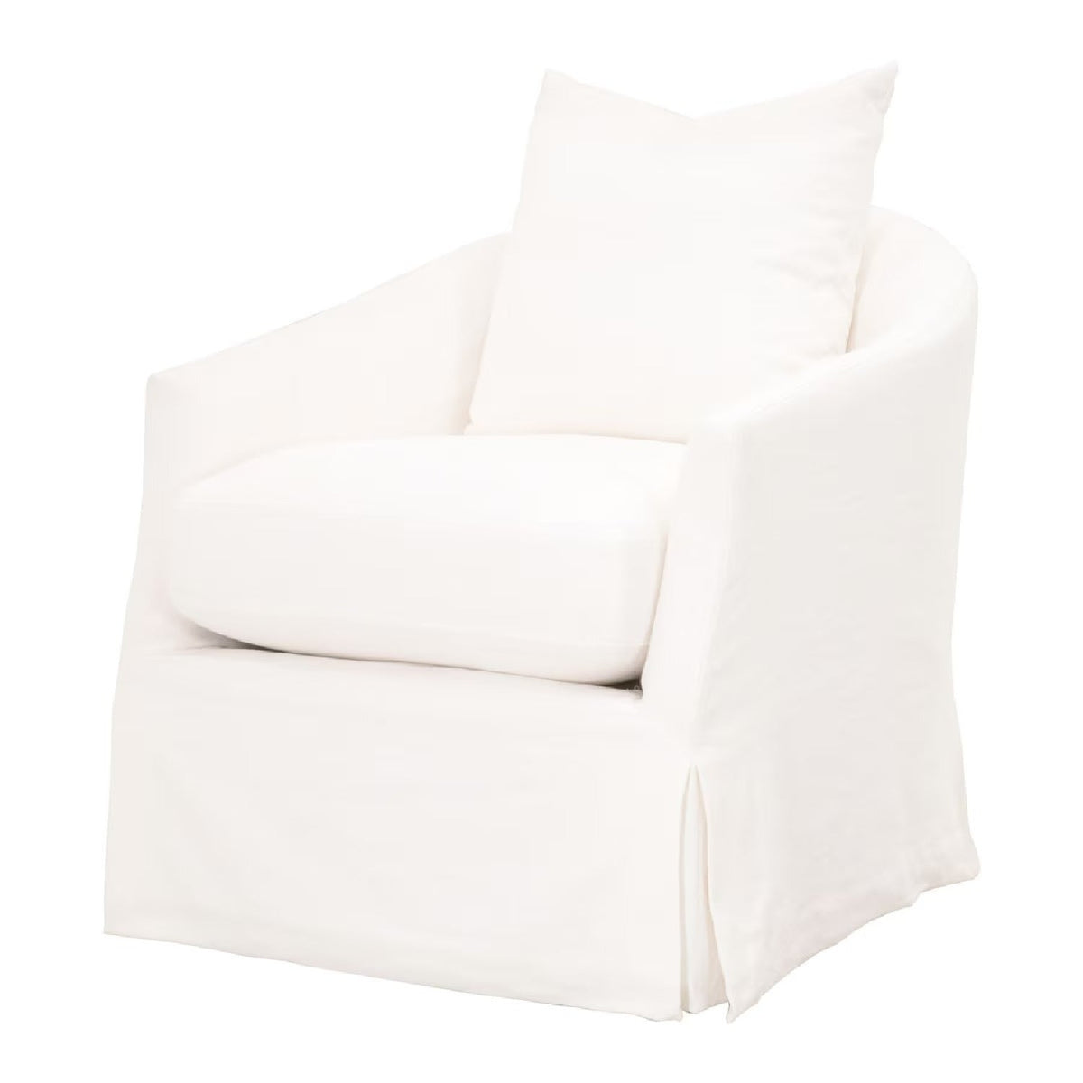 Skirted Swivel Club Chair | Living Essentials Faye