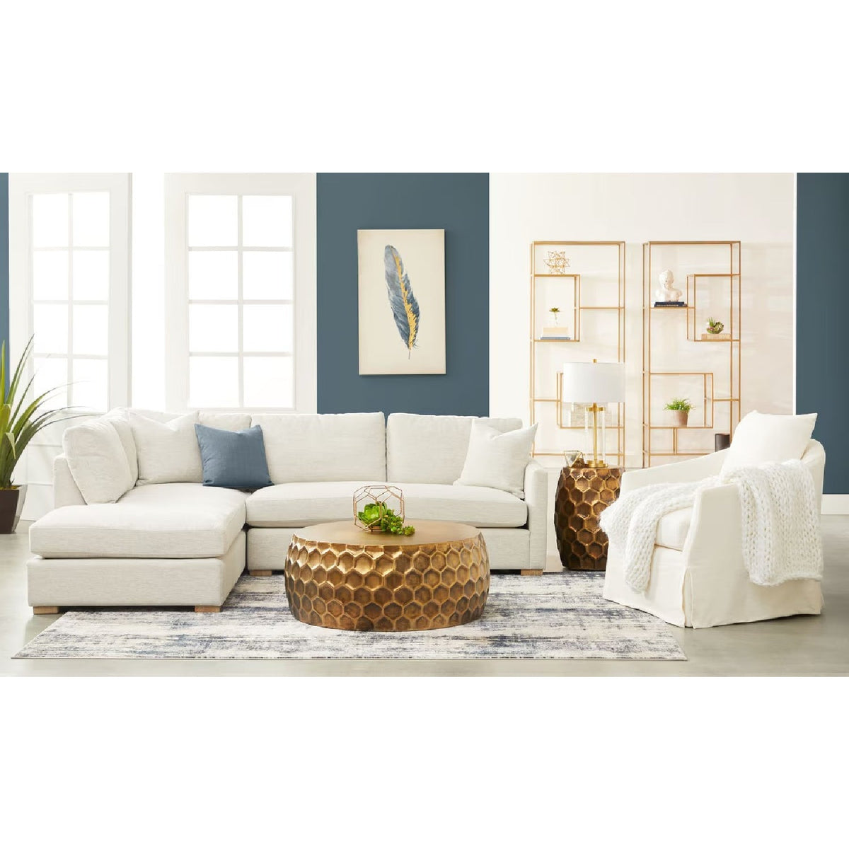 Skirted Swivel Club Chair | Living Essentials Faye