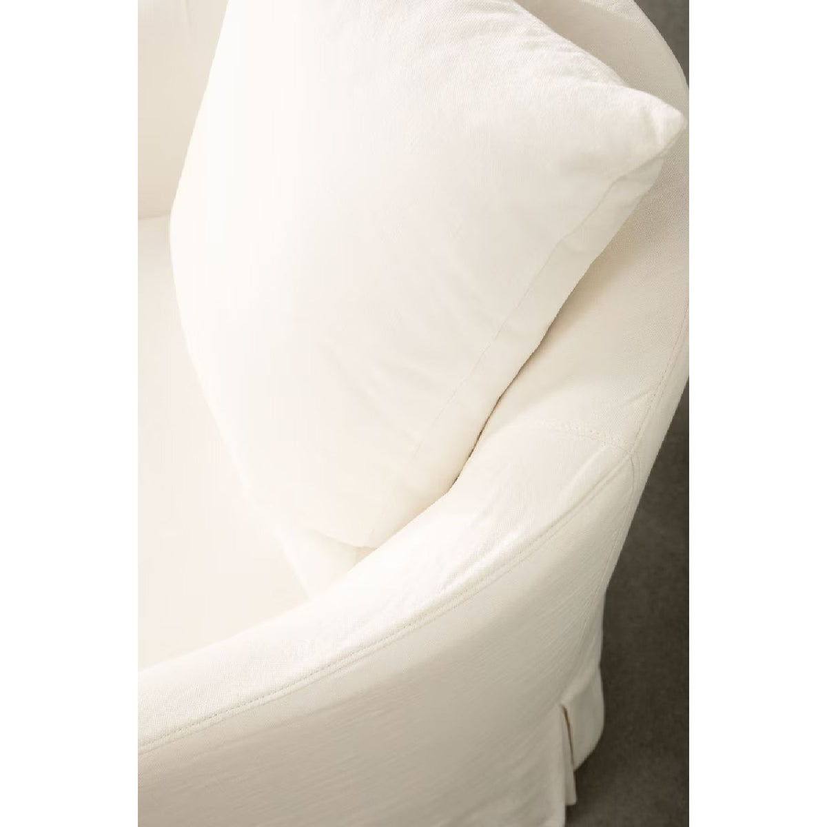 Skirted Swivel Club Chair | Living Essentials Faye