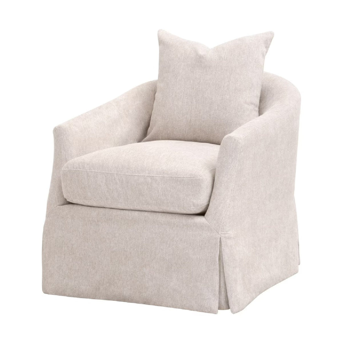 Skirted Swivel Club Chair | Living Essentials Faye