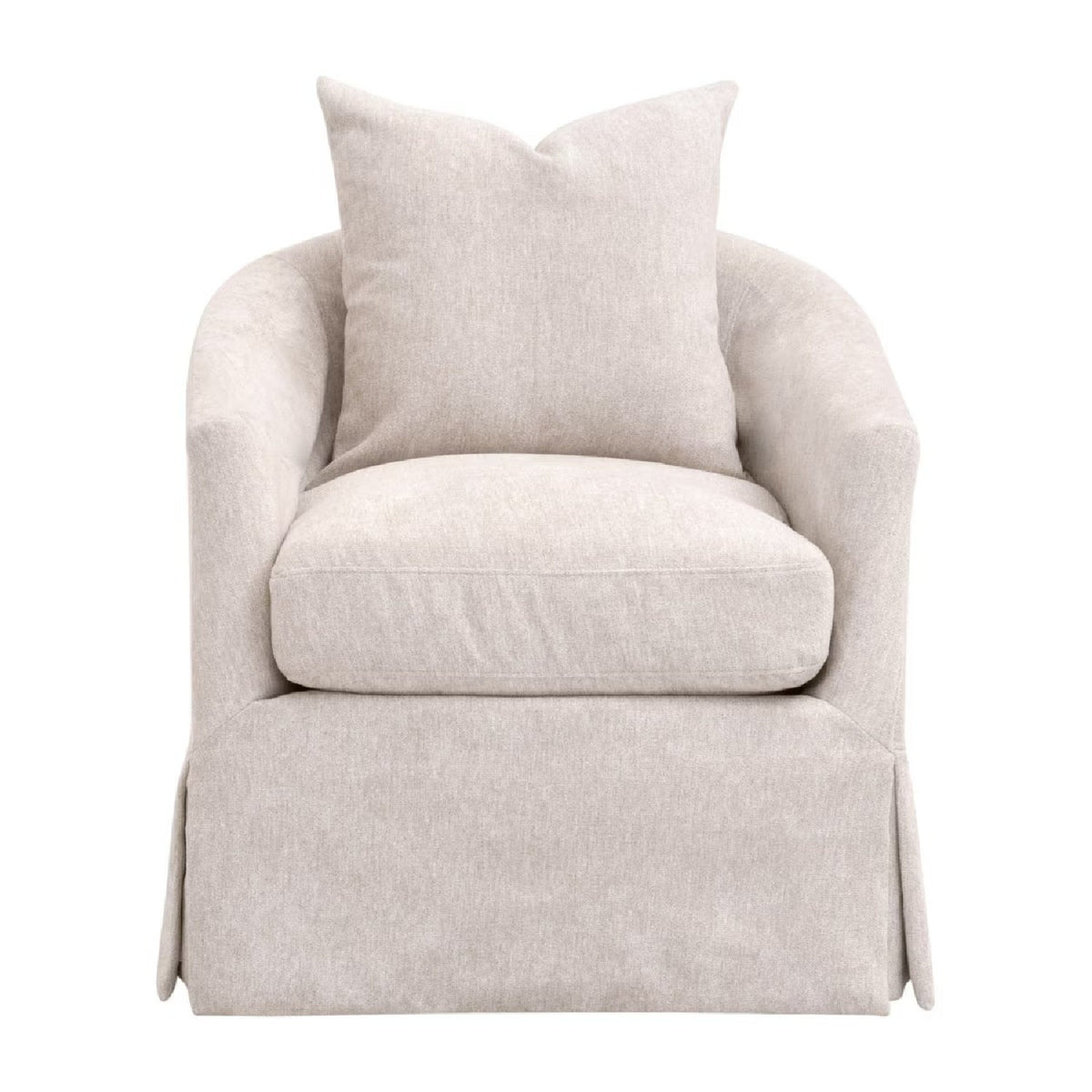 Skirted Swivel Club Chair | Living Essentials Faye