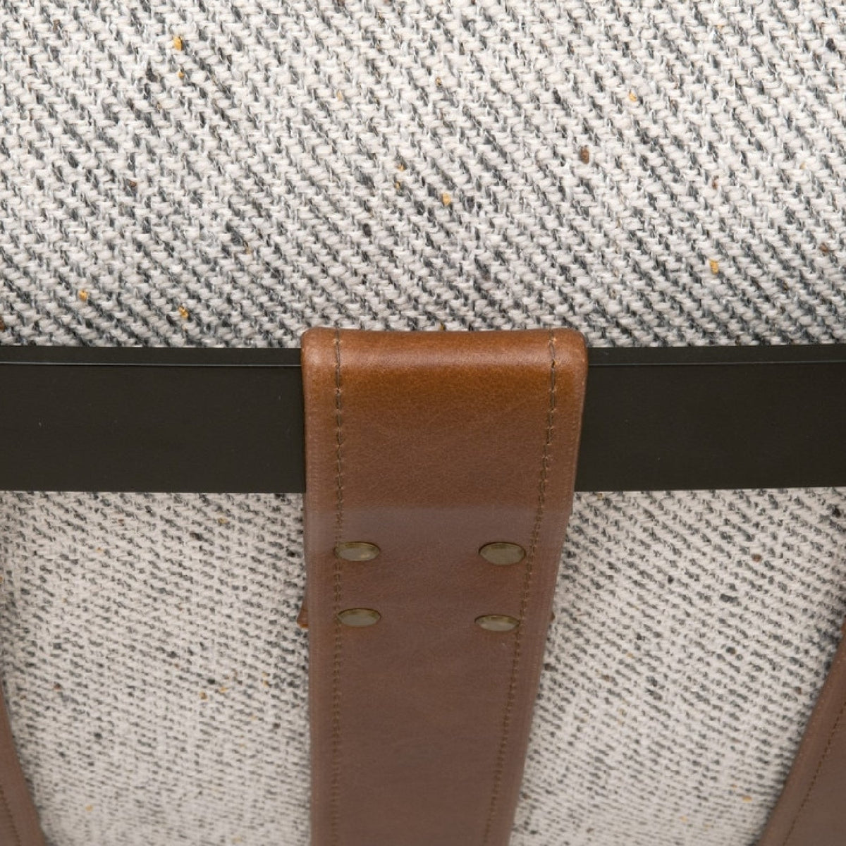 Modern European furniture - Brown Leather Strap Lounge Chair - www.oroa.com