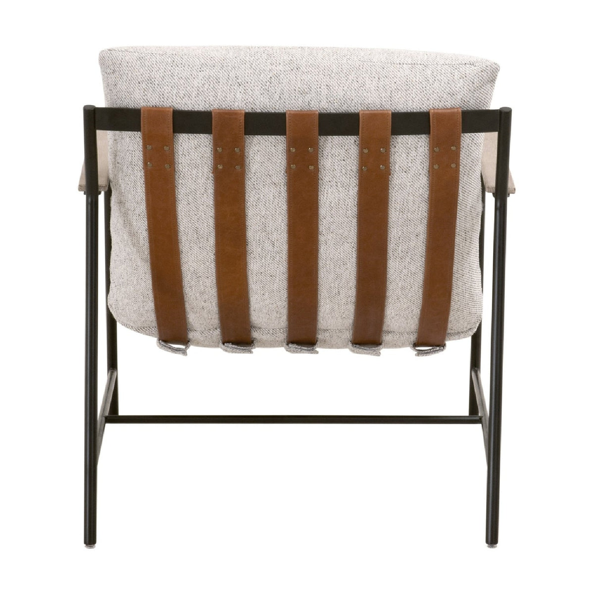 Modern European furniture - Brown Leather Strap Lounge Chair - www.oroa.com