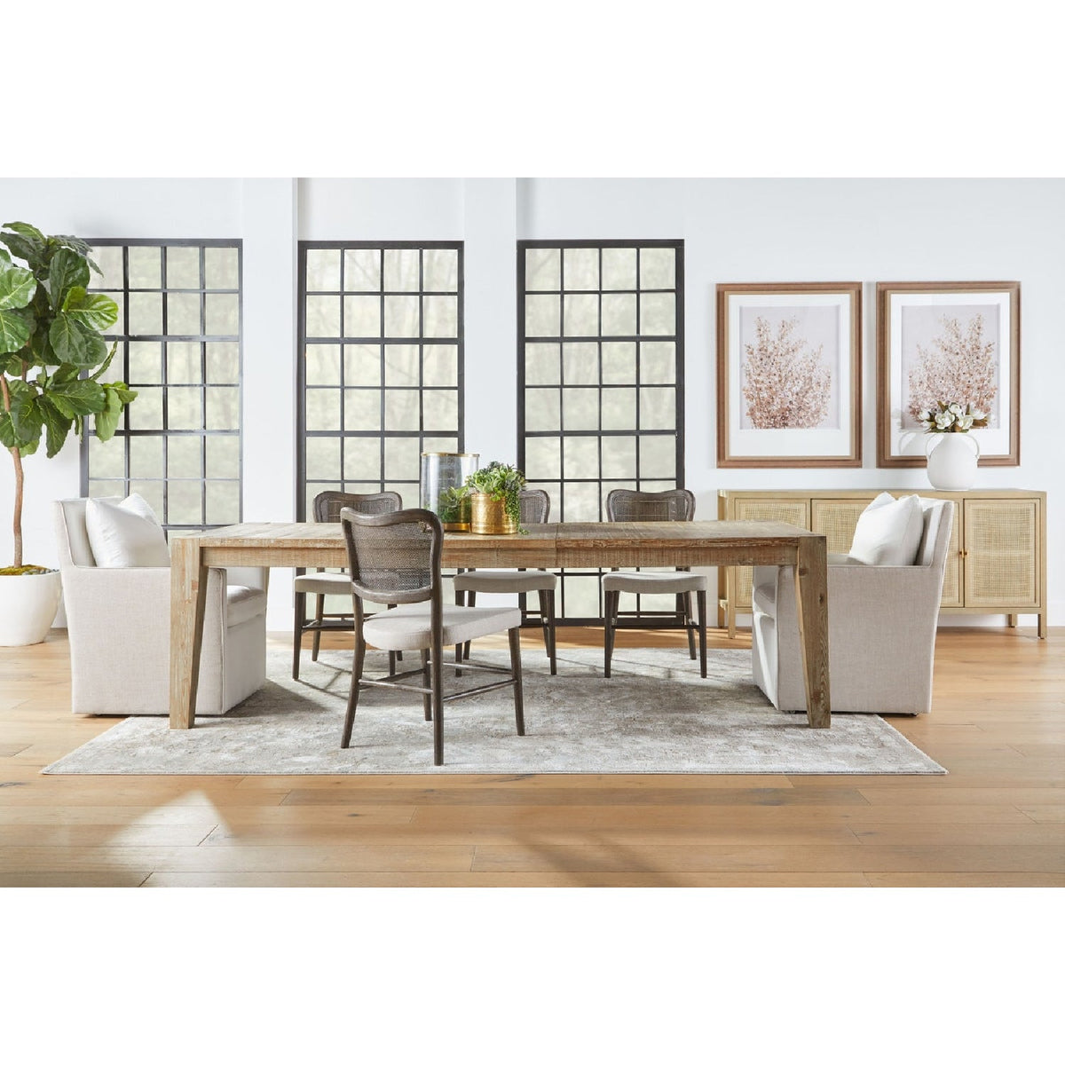 Cane-Back Dining Chair Set (2) | Living Essentials Cela