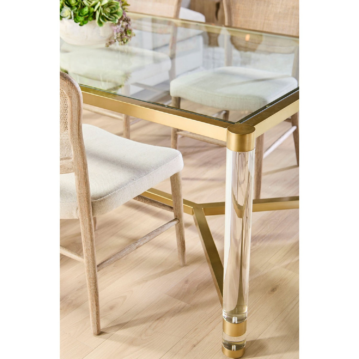 Cane-Back Dining Chair Set (2) | Living Essentials Cela