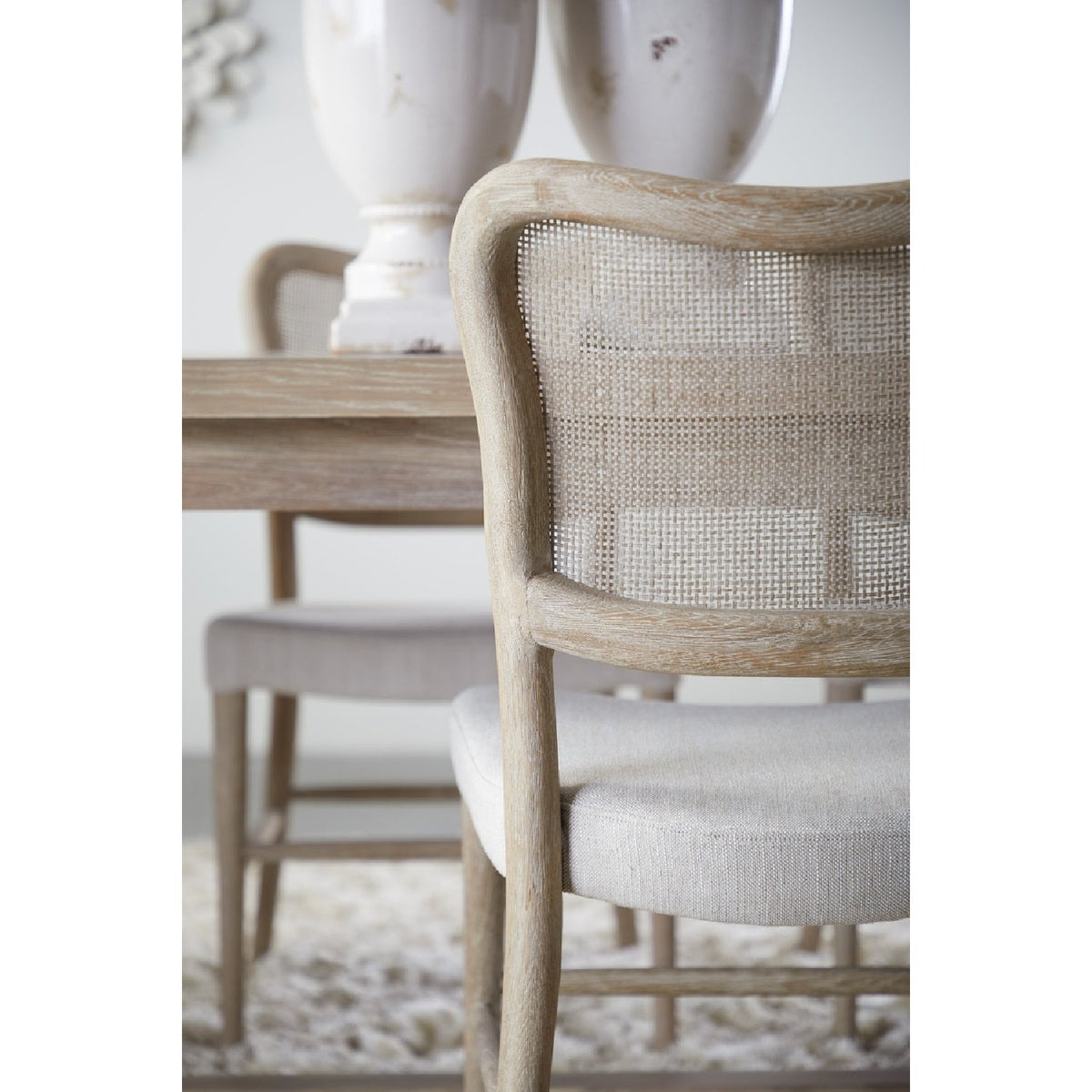 Cane-Back Dining Chair Set (2) | Living Essentials Cela