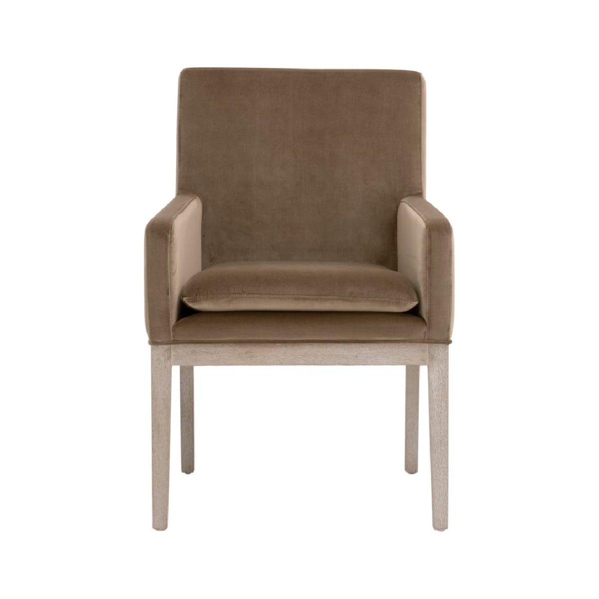 Modern European furniture - Brown Velvet Dining Armchair - www.oroa.com