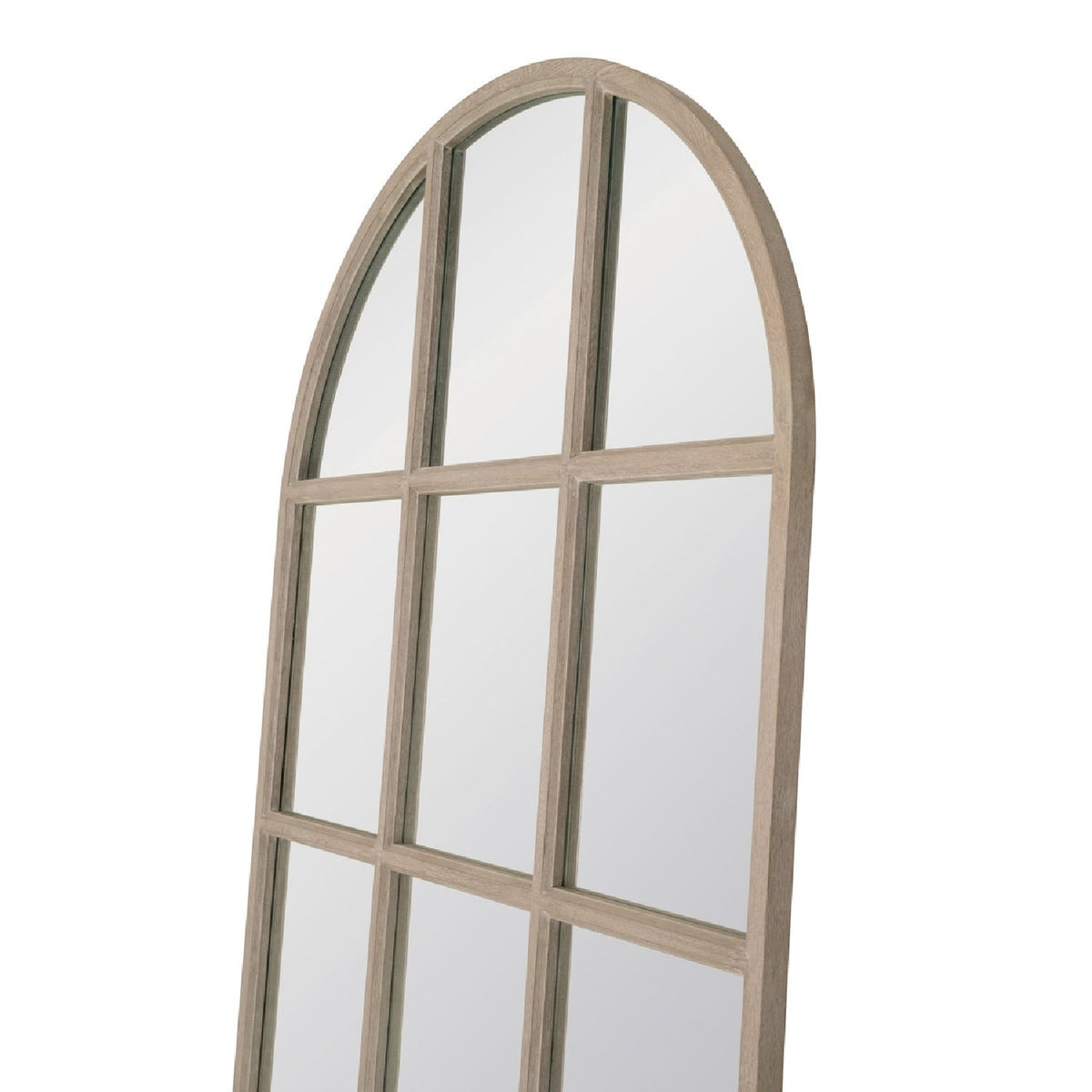 Modern European furniture - Gray Oak Arched Mirror - www.oroa.com