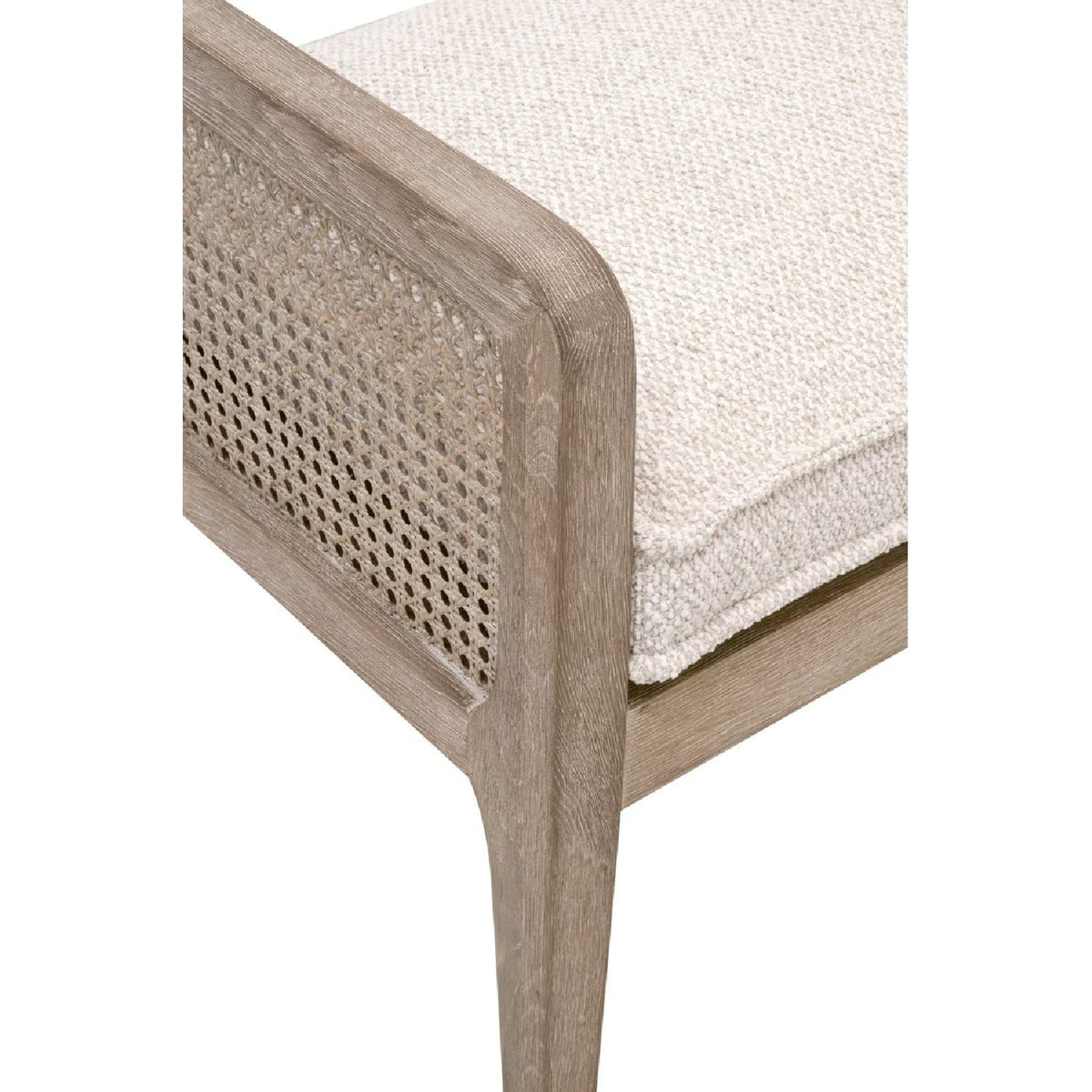 Cushioned Gray Oak Bench | Living Essentials Leone