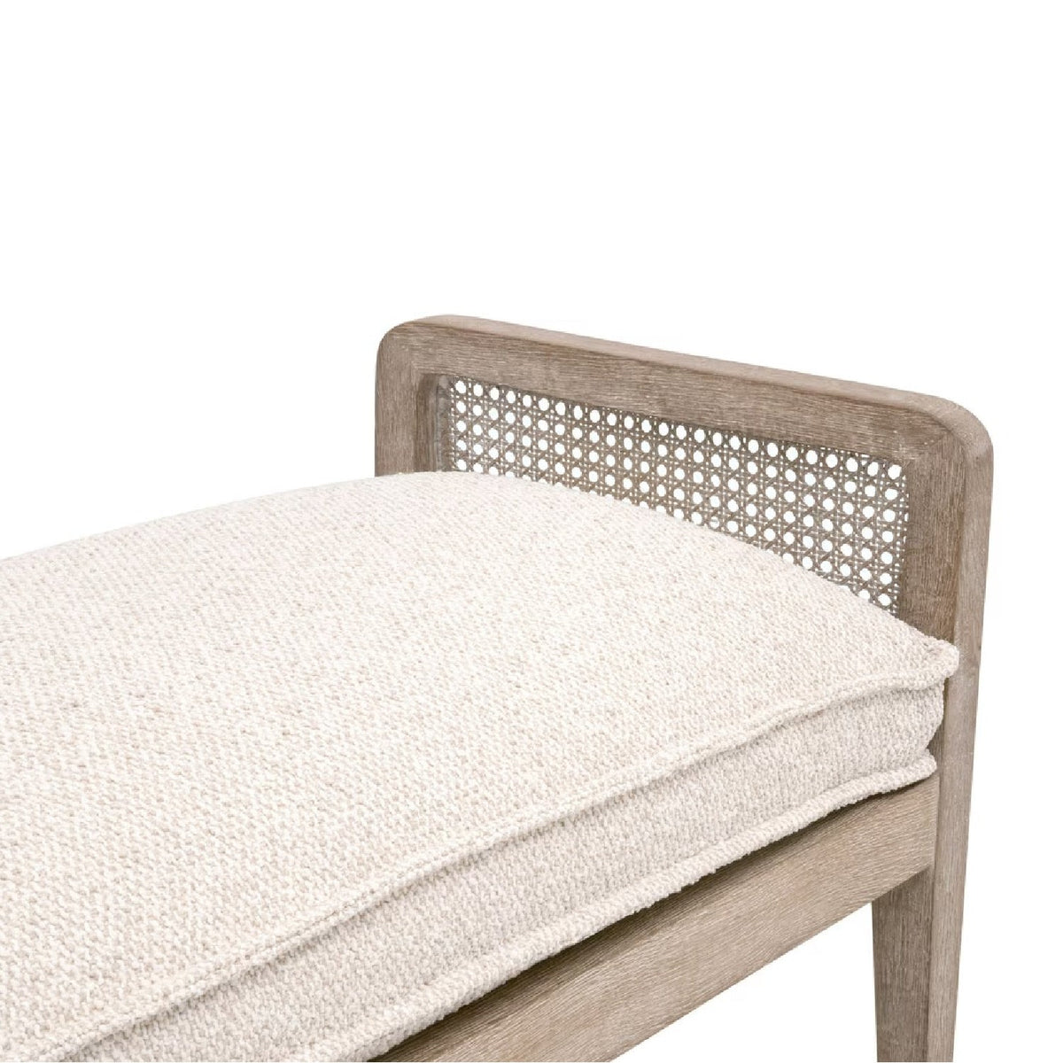 Cushioned Gray Oak Bench | Living Essentials Leone