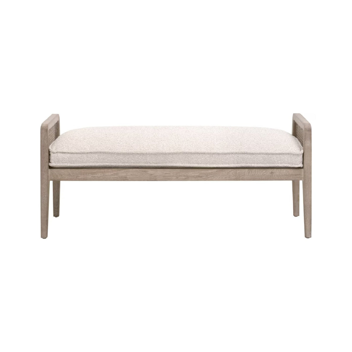 Cushioned Gray Oak Bench | Living Essentials Leone