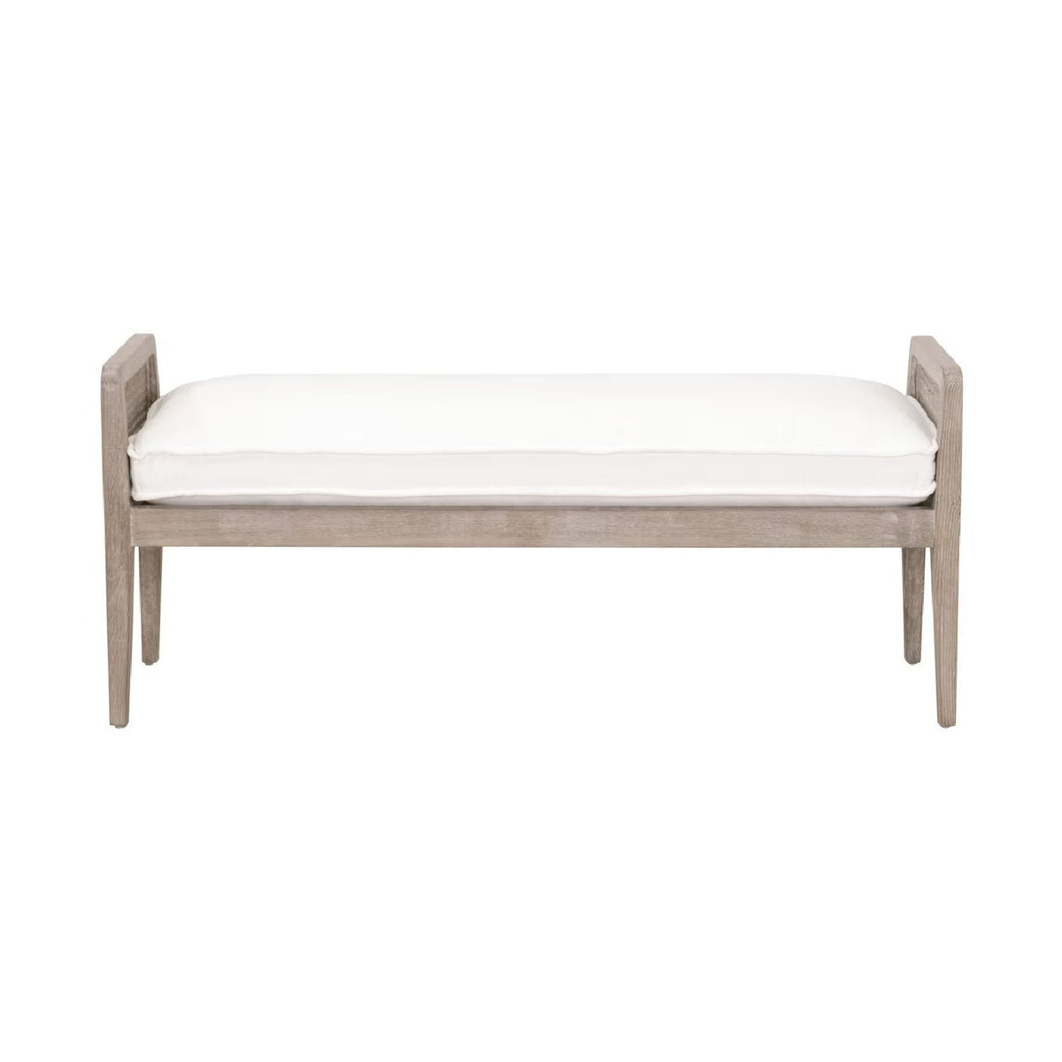Cushioned Gray Oak Bench | Living Essentials Leone