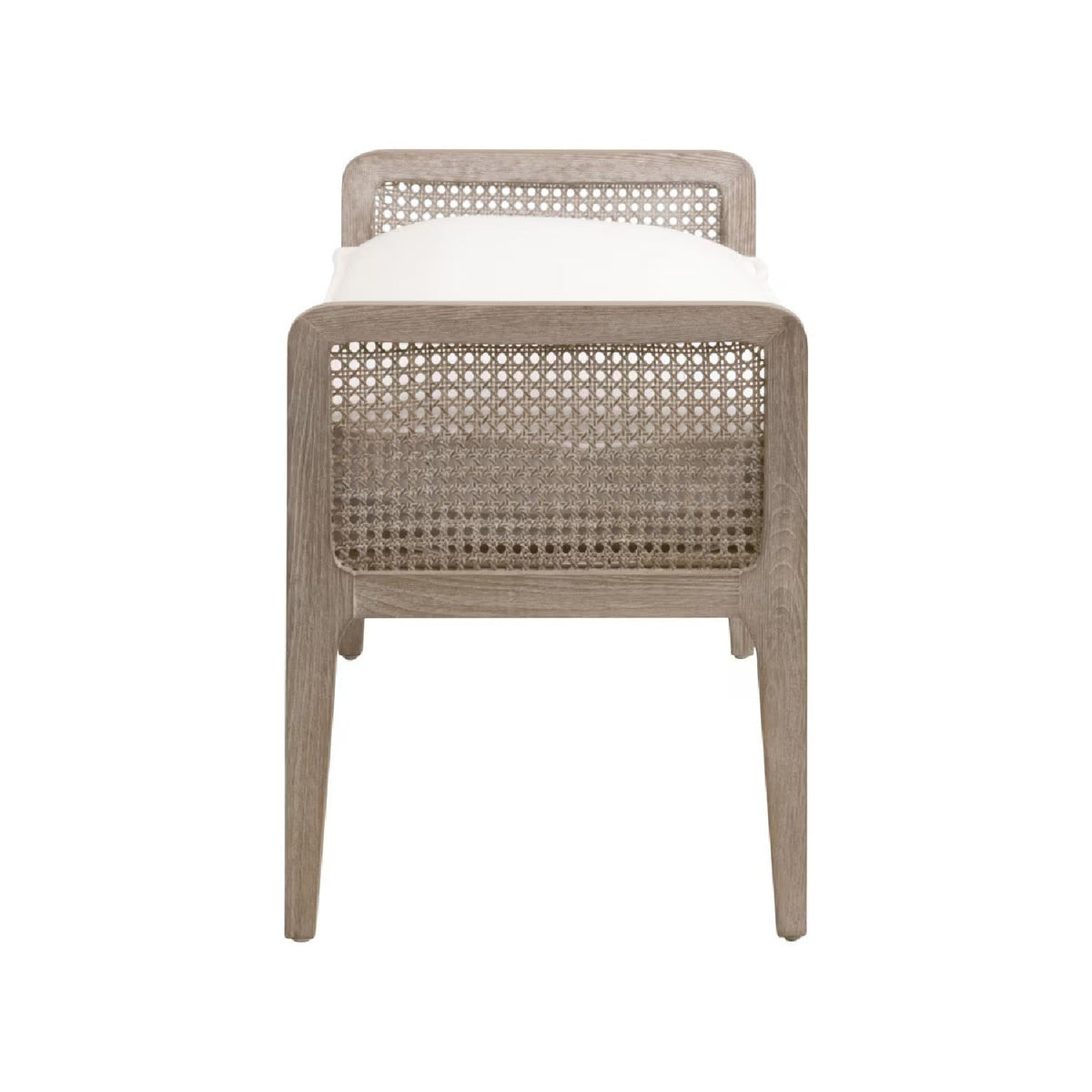 Cushioned Gray Oak Bench | Living Essentials Leone