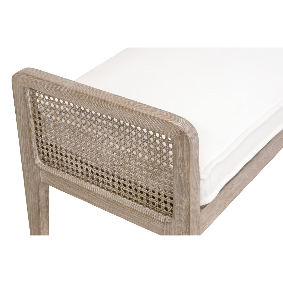 Cushioned Gray Oak Bench | Living Essentials Leone
