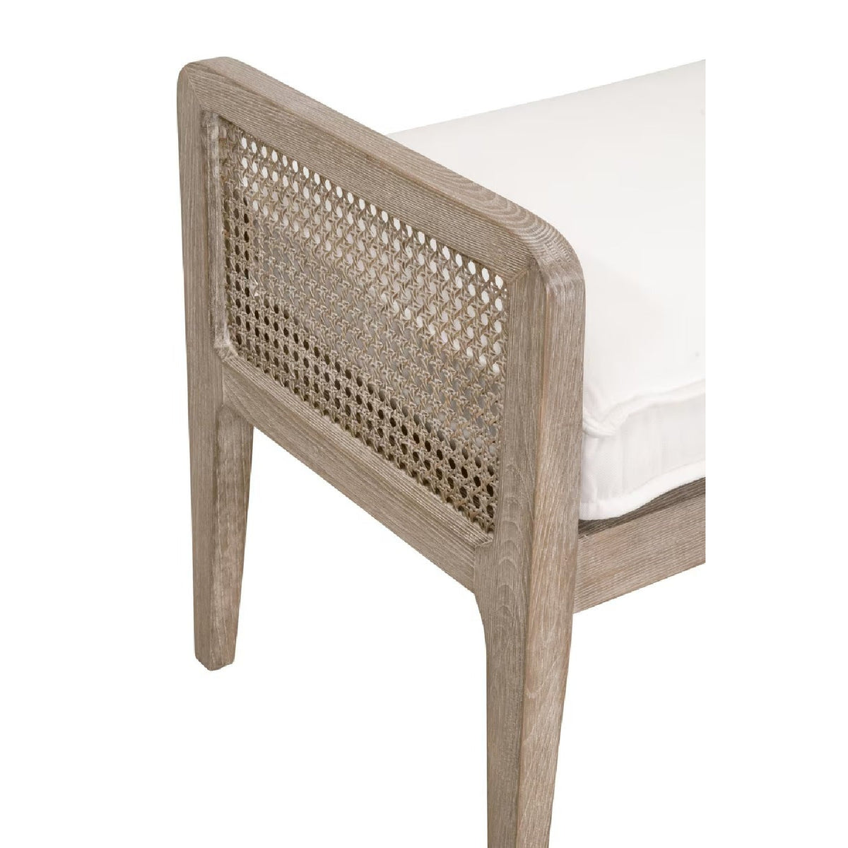 Cushioned Gray Oak Bench | Living Essentials Leone