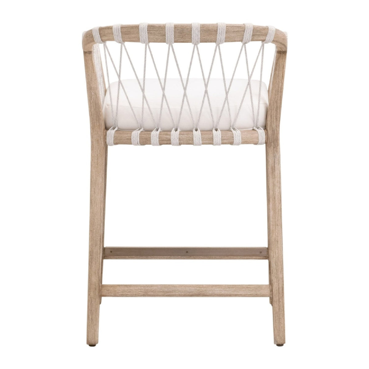 Modern European furniture - Hand-Wrapped White Rope Counter Stool - www.oroa.com