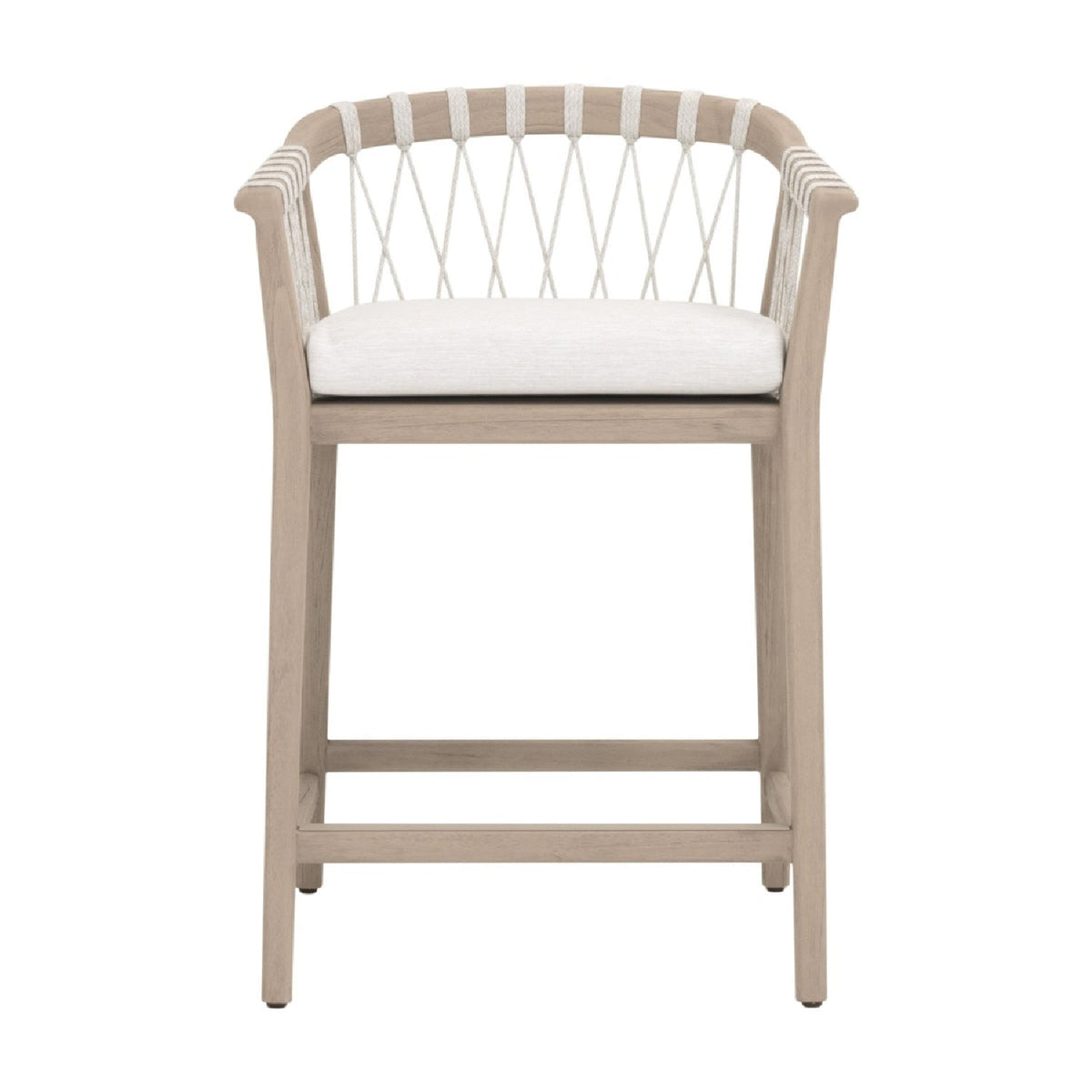 Modern European furniture - White Rope Outdoor Counter Stool - www.oroa.com