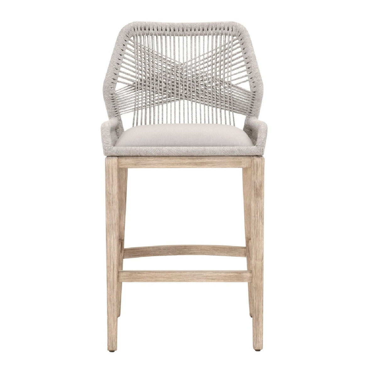 Modern European furniture - Woven Flat Rope Bar Stool - www.oroa.com