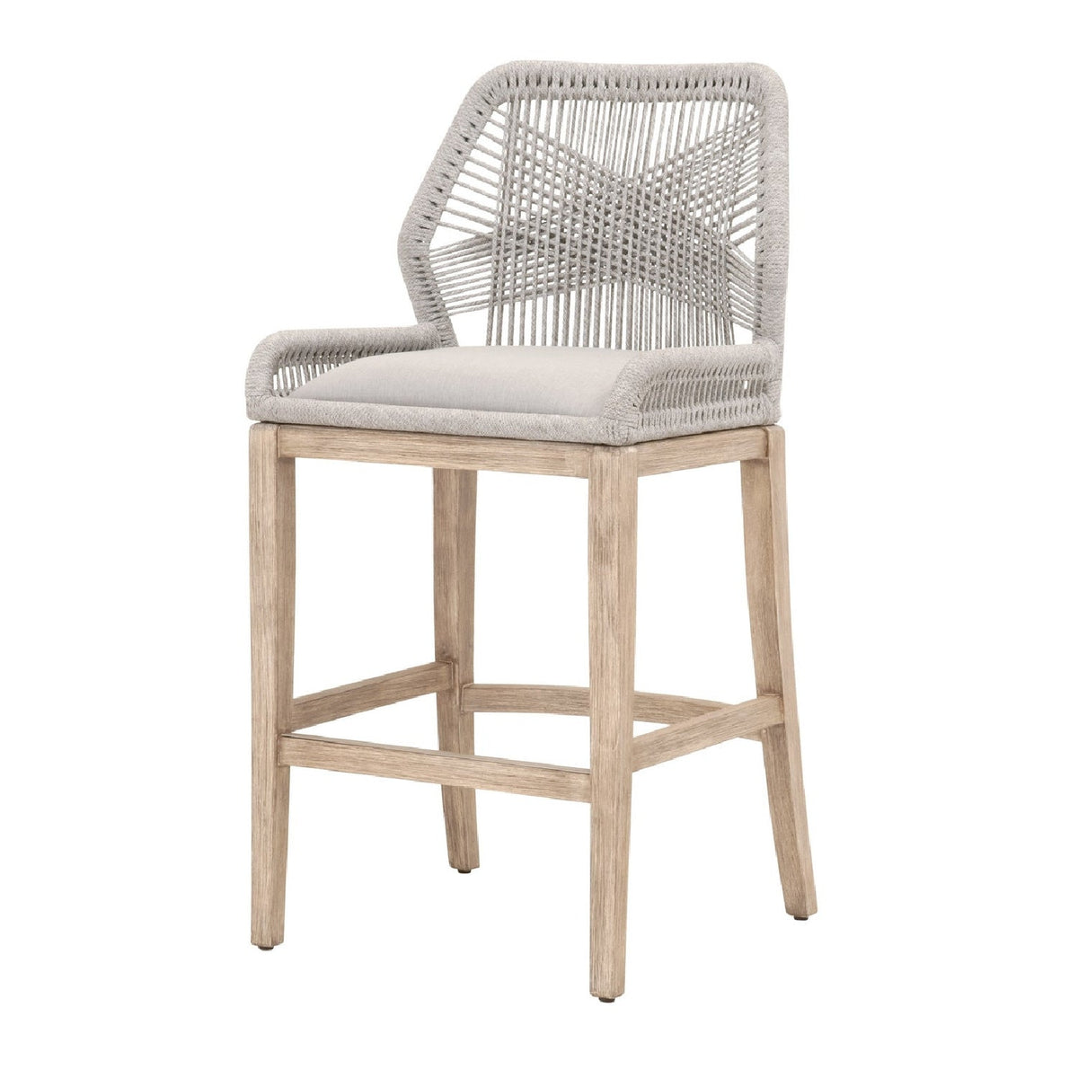 Modern European furniture - Woven Flat Rope Bar Stool - www.oroa.com