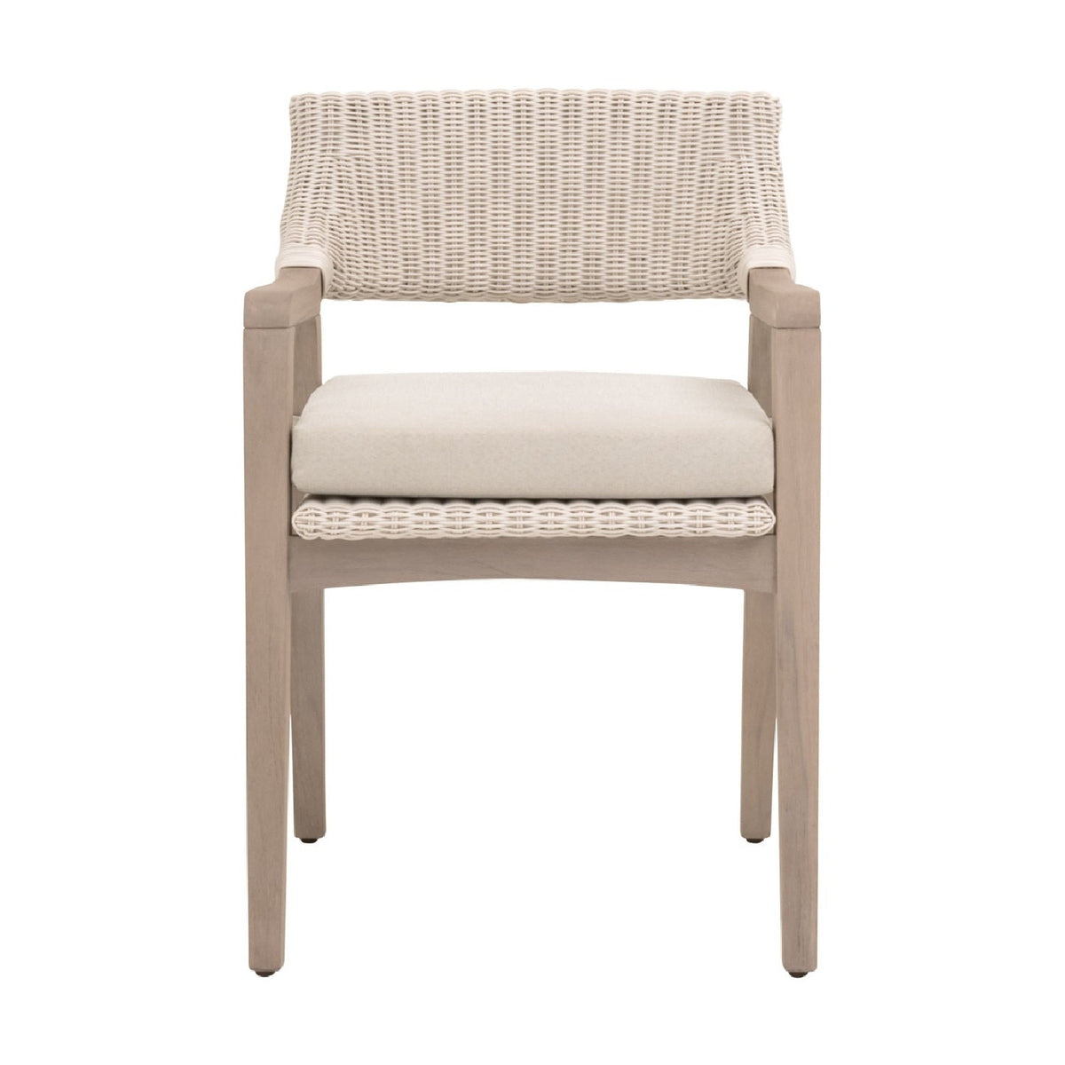 Modern European furniture - White Rattan Outdoor Dining Armchair - www.oroa.com