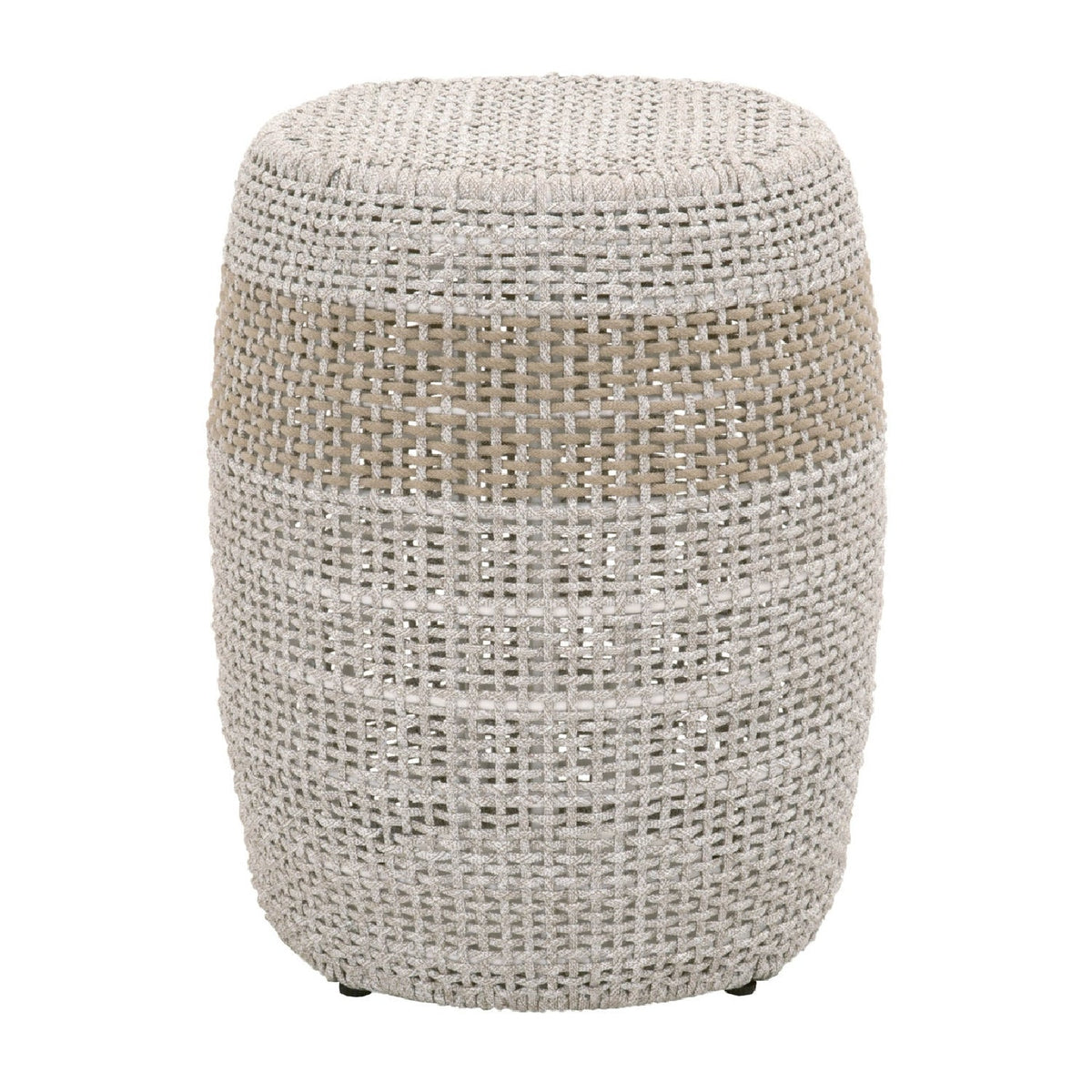 Modern European furniture - Taupe & White Rope Accent Table - www.oroa.com