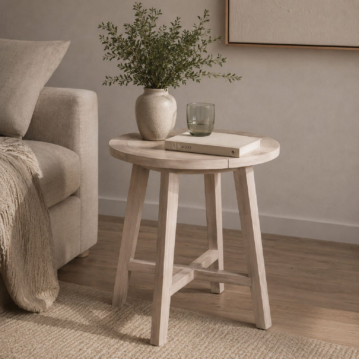 Modern European furniture - Outdoor Teak Round Counter Table - www.oroa.com