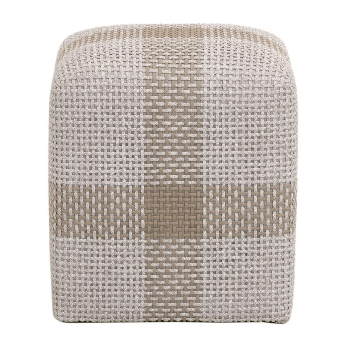 Modern European furniture - Woven Flat Rope Indoor/Outdoor Ottoman - www.oroa.com