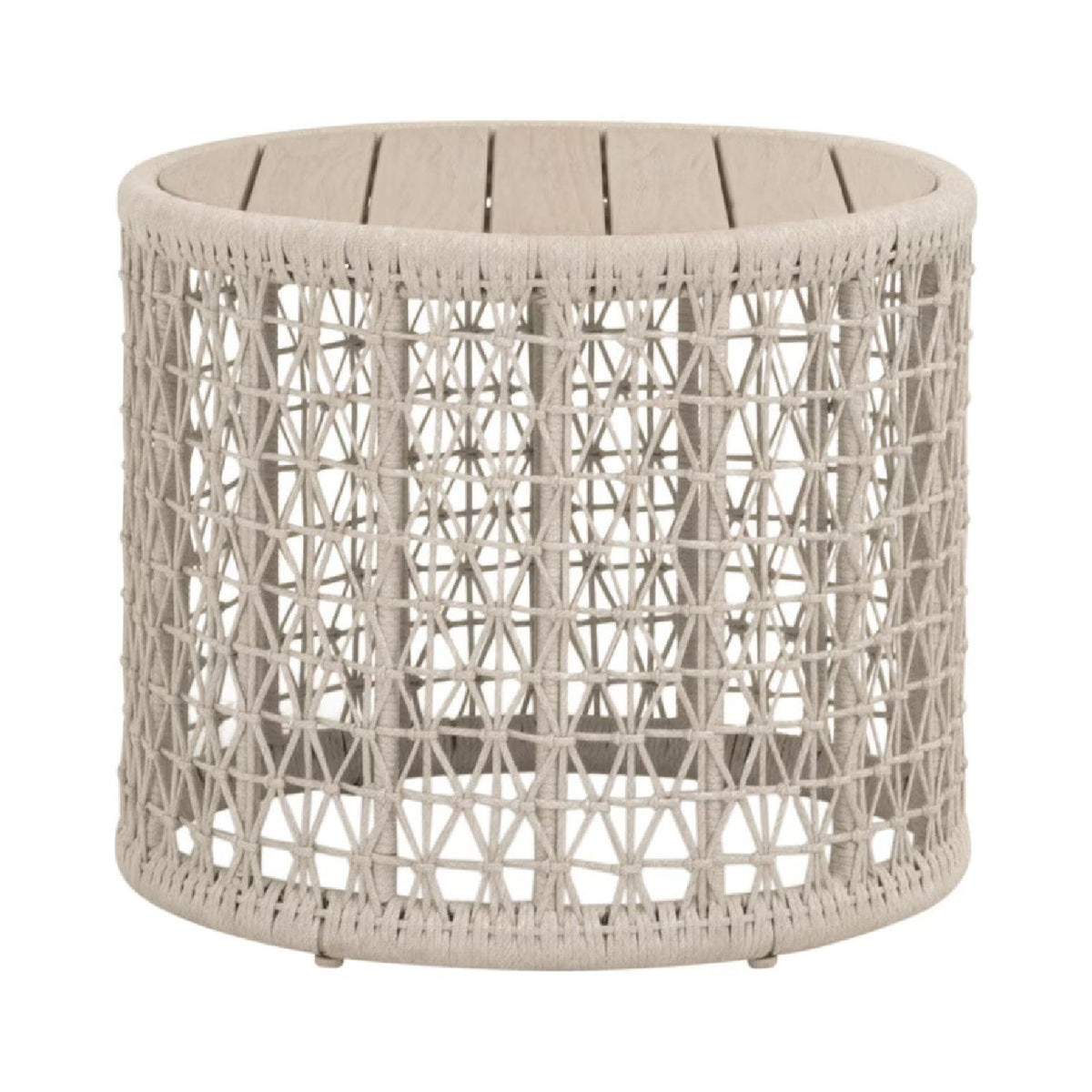 Modern European furniture - Beige Rope Outdoor End Table - www.oroa.com