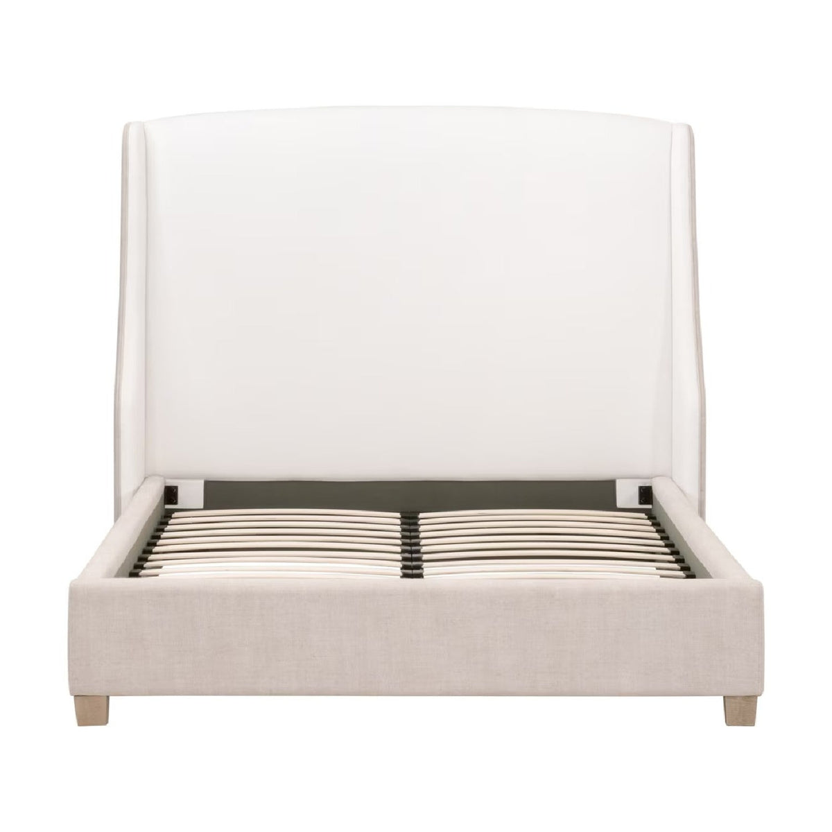 Beige Fabric Bed | Living Essentials Sloan