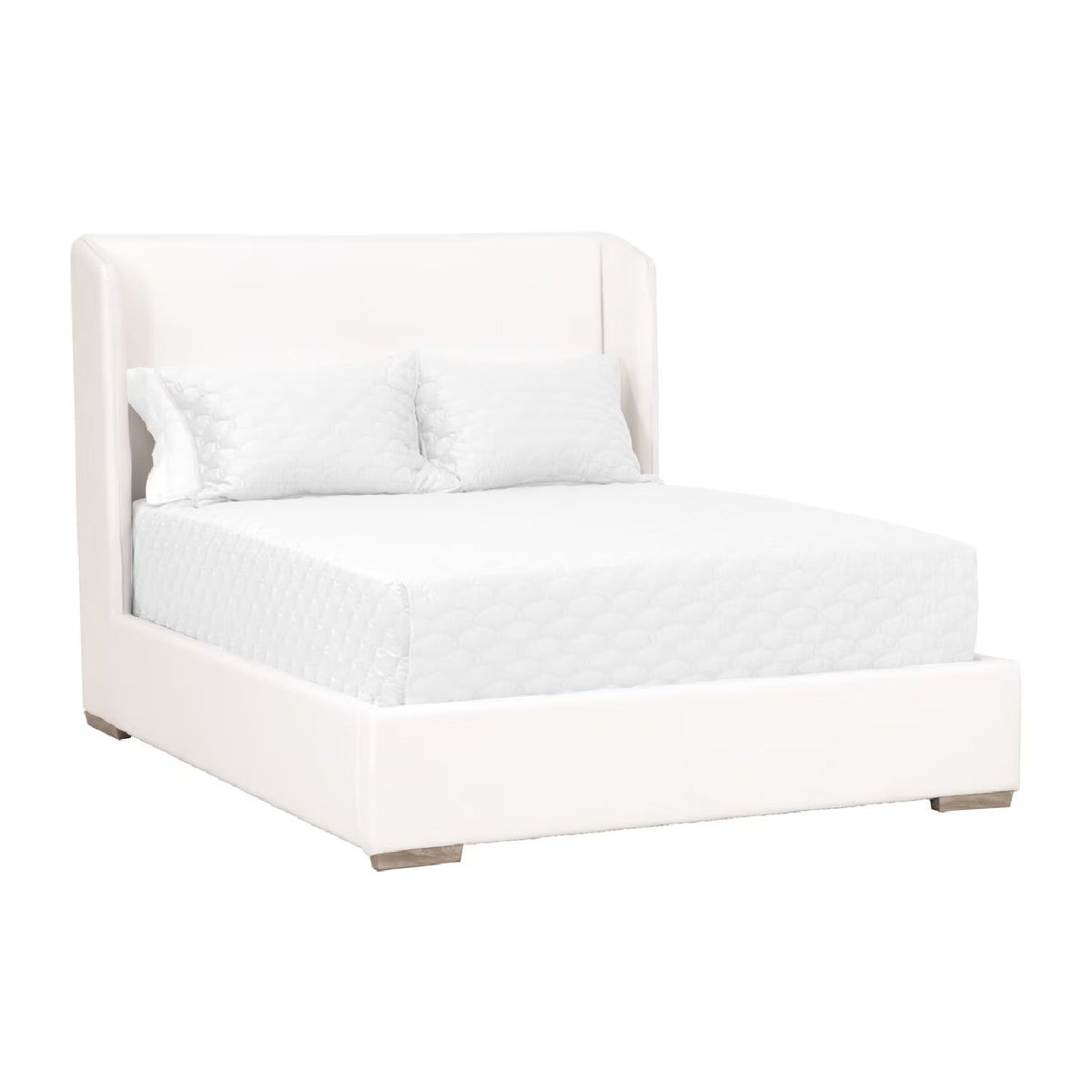 Modern European furniture - Winged Headboard Kind Bed - www.oroa.com