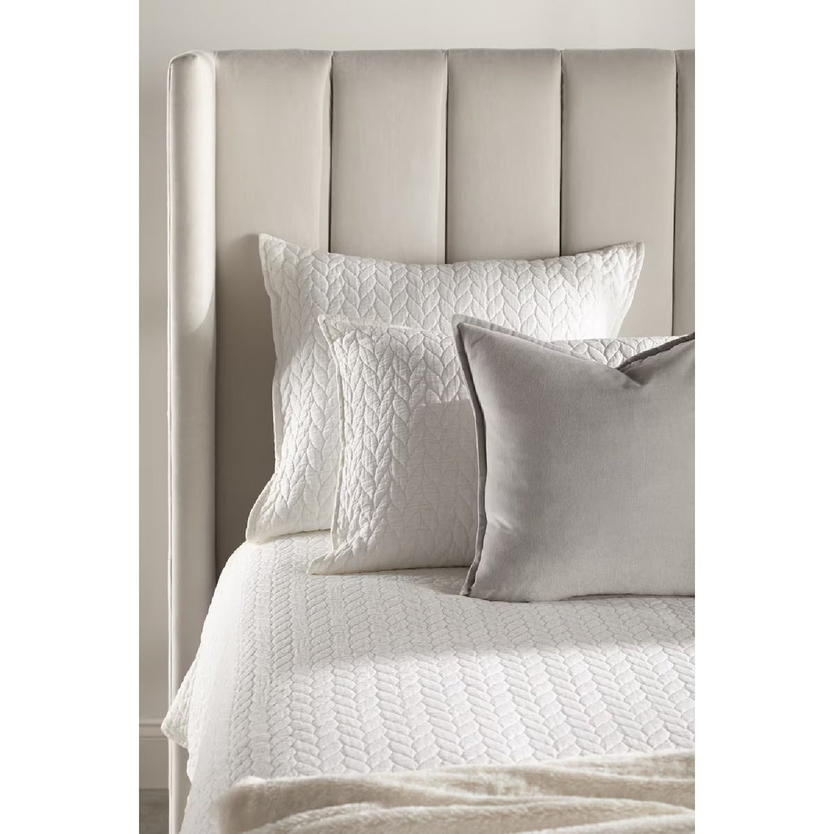 Modern European furniture - Cream Velvet California King Bed - www.oroa.com