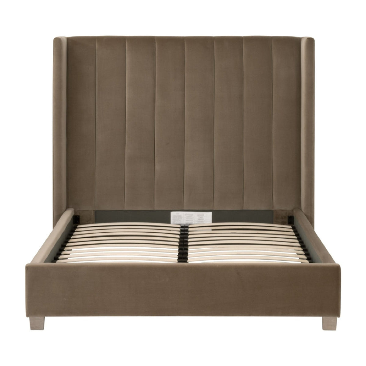 Channeled Velvet King Bed | Living Essentials Chandler
