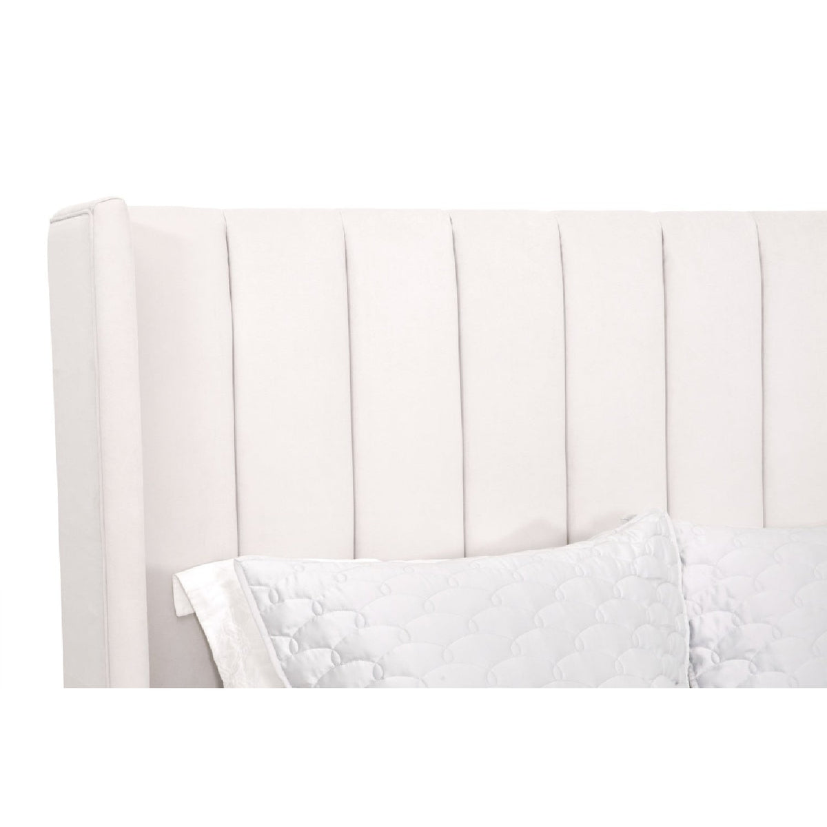 Channeled Velvet King Bed | Living Essentials Chandler