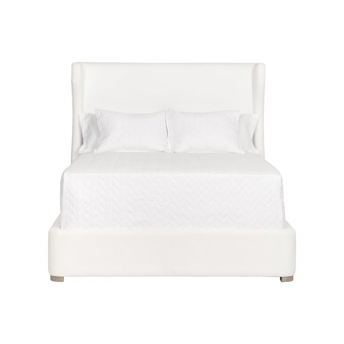 Wing-Shaped Headboard Queen Bed | Living Essentials Balboa