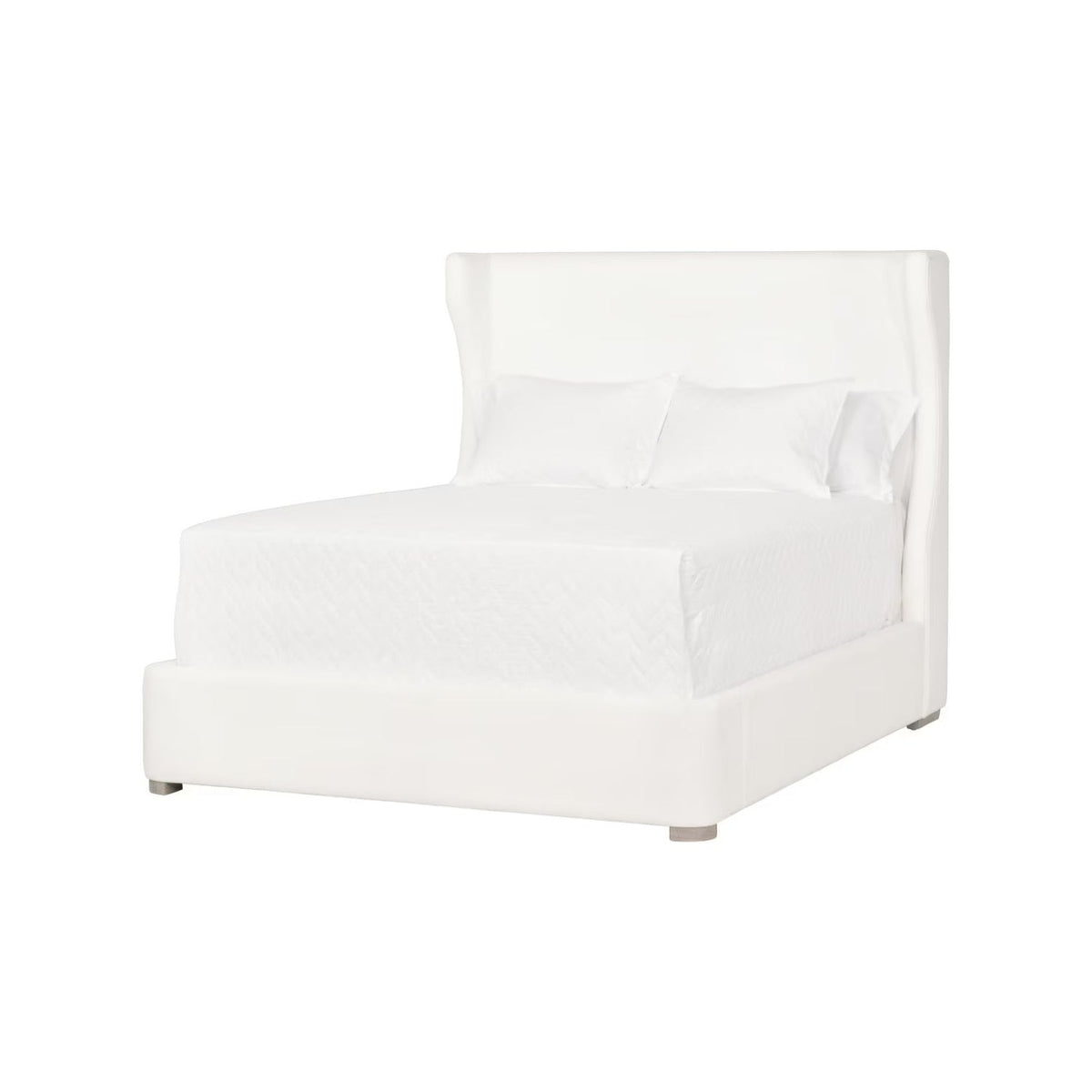 Wing-Shaped Headboard Queen Bed | Living Essentials Balboa