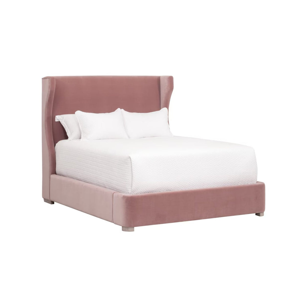 Wing-Shaped Headboard Queen Bed | Living Essentials Balboa