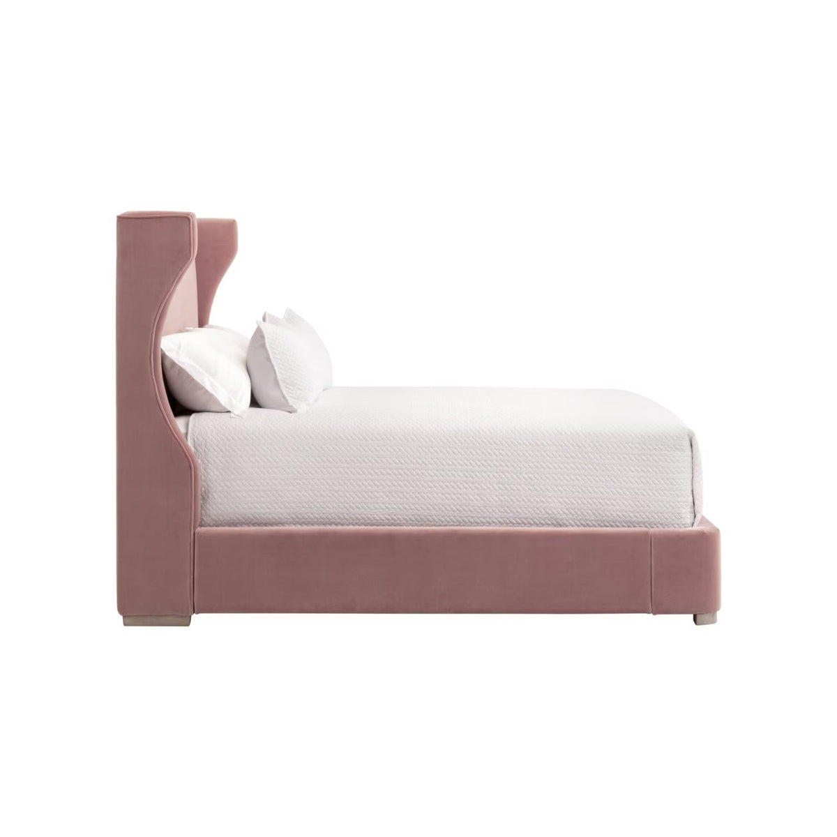 Wing-Shaped Headboard Queen Bed | Living Essentials Balboa