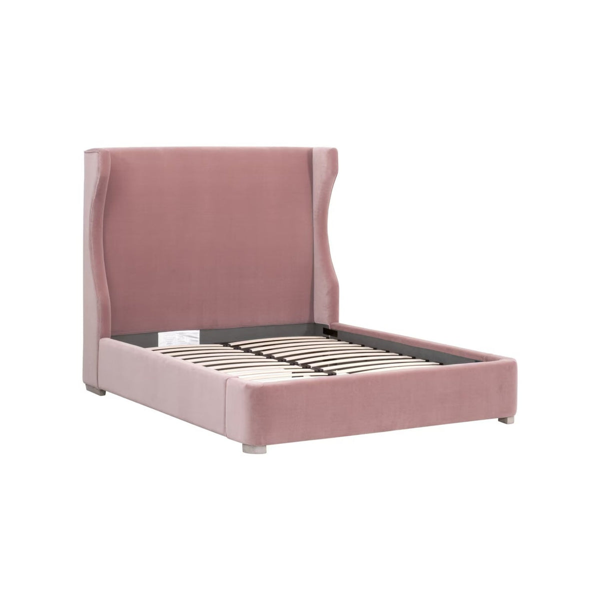 Wing-Shaped Headboard Queen Bed | Living Essentials Balboa