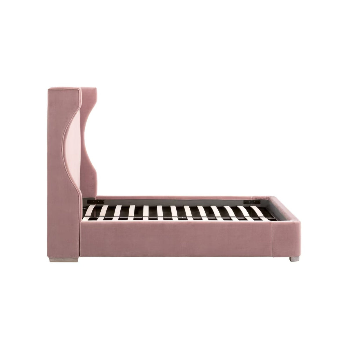 Wing-Shaped Headboard Queen Bed | Living Essentials Balboa